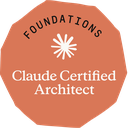 Insignia de Claude Certified Architect otorgada por Anthropic